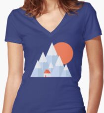 Snow Valley Women's Fitted V-Neck T-Shirt