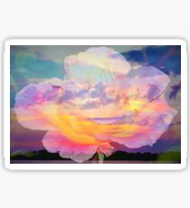 Rose in the sky without diamonds Sticker