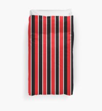 Red White and Black-Striped Duvet Cover