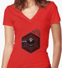 The 3rd Doctor Women's Fitted V-Neck T-Shirt