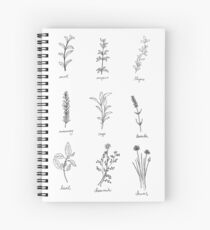 Herb Sketches Spiral Notebook