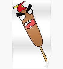 angry zombie corndog Poster