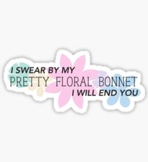 Pretty Floral Bonnet Sticker
