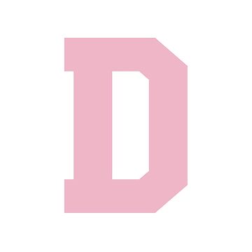 Light Pink Letter D | Sticker