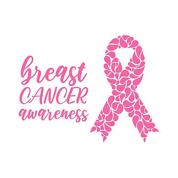 Breast cancer pink ribbon awareness Poster for Sale by Katine-Art