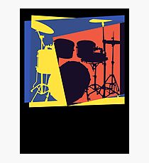 Drum Set Pop Art Photographic Print