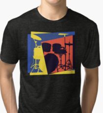 Drum Set Pop Art Tri-blend T-Shirt