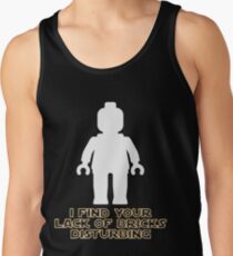 "I Find Your Lack of Bricks Disturbing" by Customize My Minifig Tank Top