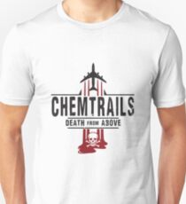 Jet Chemtrails Red & Grey Logo Slim Fit T-Shirt