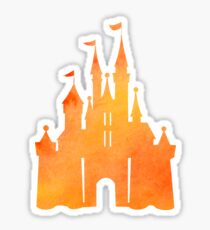 Halloween Watercolor Castle Sticker