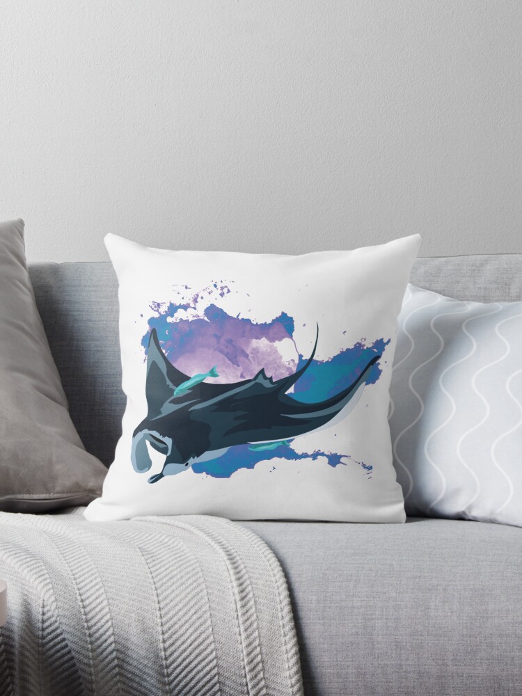 manta ray pillow