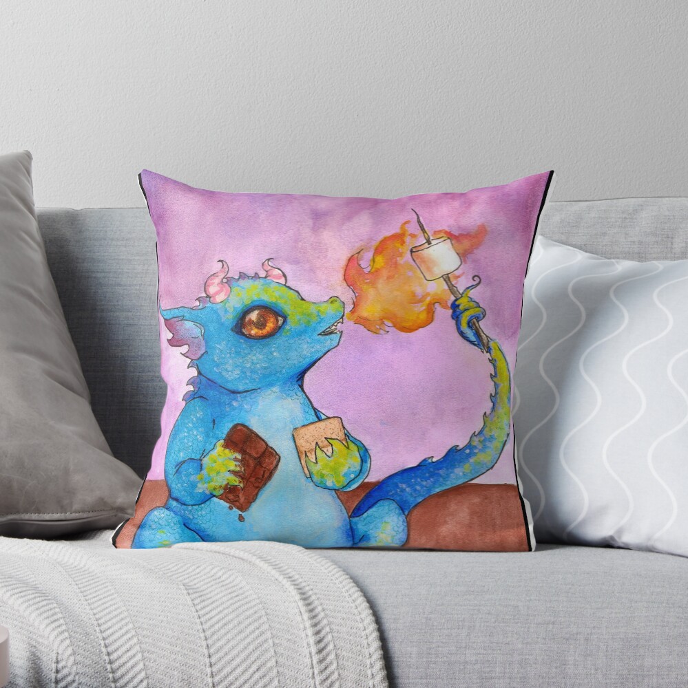 S'more Dragon Throw Pillow