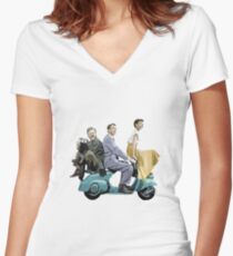 Audrey Hepburn: Roman Holiday Fitted V-Neck T-Shirt