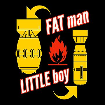 Fat man and little boy | Sticker