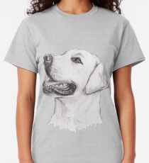 Labrador Retriever Dog Portrait Drawing Classic T-Shirt