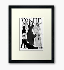 "VOGUE" Marilyn Monroe, Judy Garland, Audrey Hepburn und Elizabeth Montgomery Gerahmtes Wandbild