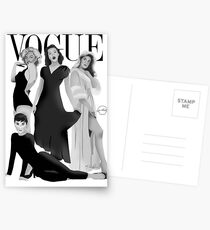 "VOGUE" Marilyn Monroe, Judy Garland, Audrey Hepburn und Elizabeth Montgomery Postkarten