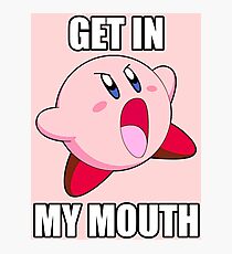 Kirby - Get in my mouth! Photographic Print