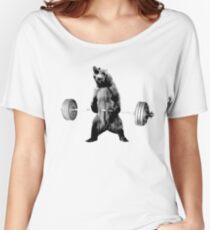Grizzly Bear Deadlifting Women's Relaxed Fit T-Shirt