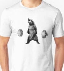 Grizzly Bear Deadlifting Unisex T-Shirt