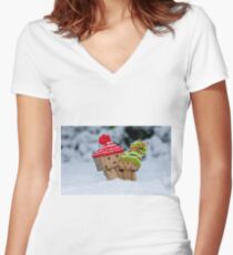 Cardboard Robots Women's Fitted V-Neck T-Shirt
