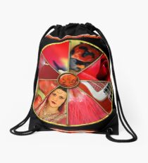 Red Colour Wheel Drawstring Bag