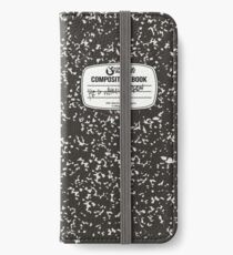 Red Wheelbarrow Composition Book iPhone Wallet/Case/Skin