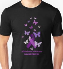 Purple Awareness Ribbon: Alzheimer's Disease Unisex T-Shirt