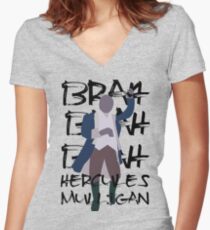 Hercules Mulligan- Hamilton Women's Fitted V-Neck T-Shirt