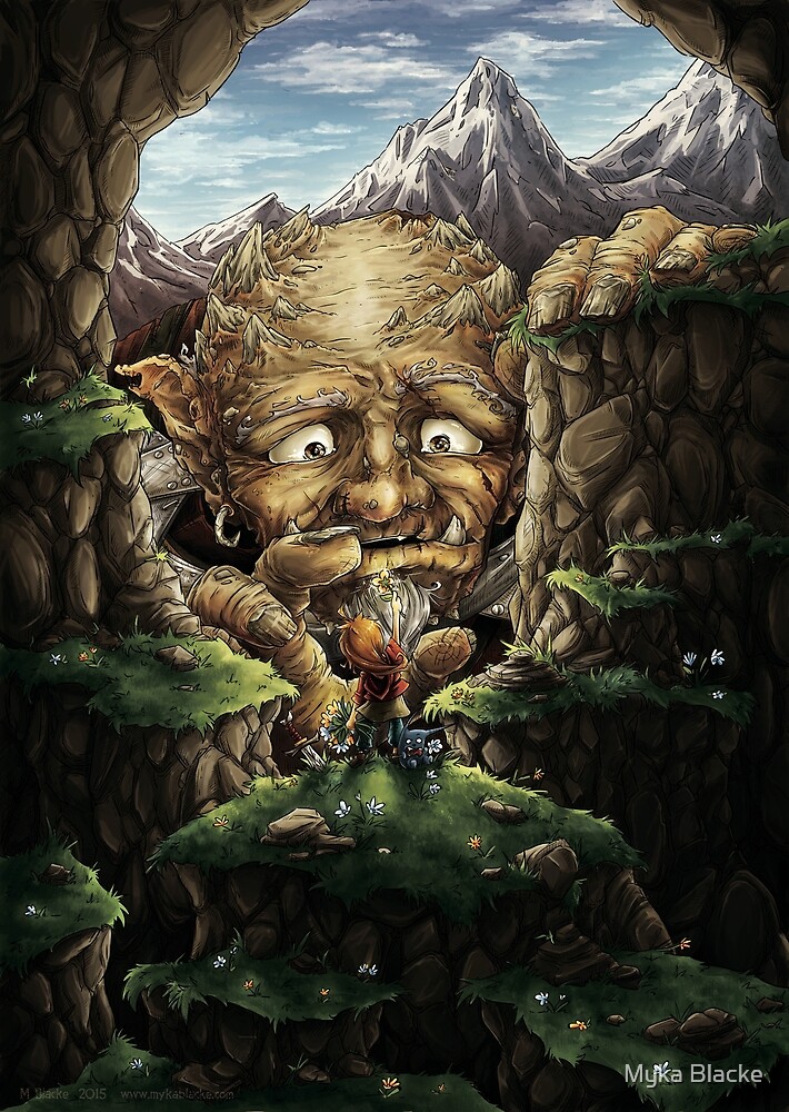 "Mountain Giant" by Myka Blacke | Redbubble