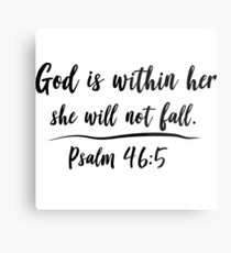 God is within her she will not fall Metal Print