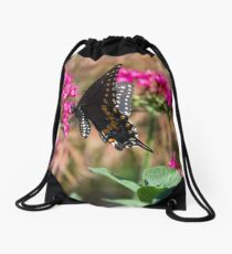 Backyard Butterfly Drawstring Bag