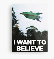 I Want To Believe - Futurama Metal Print
