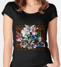 Kid Chameleon Grid Women's Fitted Scoop T-Shirt
