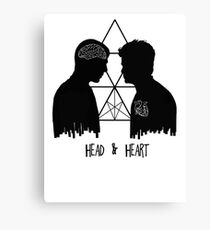 Kirk/Spock - Head/Heart //on light colours// Canvas Print