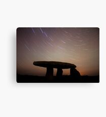Cornwall Ancient Monument Star Trails Leinwanddruck