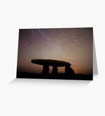 Cornwall Ancient Monument Star Trails Greeting Card