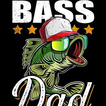 Mens Im One Bad Bass Dad Funny Bass Fishing Fathers Day Sticker