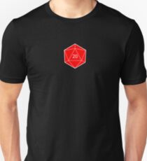 d20 Dice (Red) Unisex T-Shirt