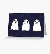 Three Spooky Ghosts Greeting Card