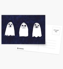 Three Spooky Ghosts Postcards