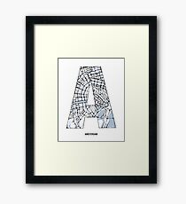 MAPHABET A: Amsterdam Framed Print