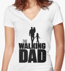 The walking Dad Women's Fitted V-Neck T-Shirt