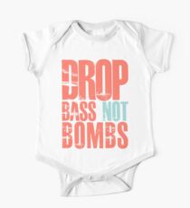 Drop Bass Not Bombs (cream orange/cream blue) One Piece - Short Sleeve