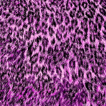 Sticker Pink / purple leopard animal print fur pattern - fabric 