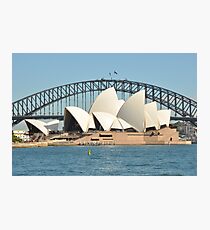 Sydney Opera house and bridge Photographic Print