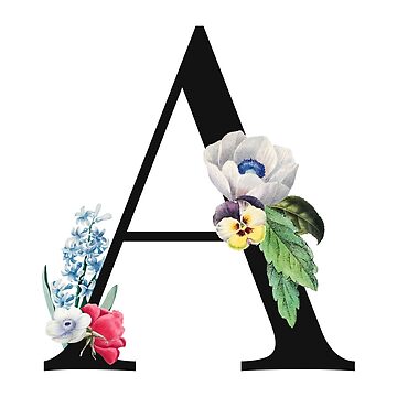 Split Floral Letter Monogram, Personalized Flower Letter N Sticker for  Sale by BeeMeCreative