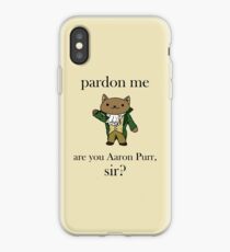 Vinilo o funda para iPhone Alexander Hamilcat (texto negro)