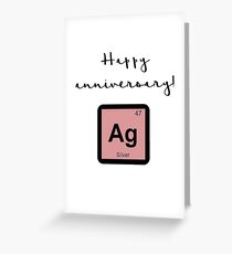Happy anniversary - SILVER Greeting Card