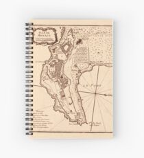 Map Of Monaco 1764 Spiral Notebook